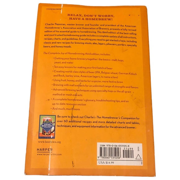 Joy Of Home Brewing Book 3rd Edition By Charlie Papazian DIY Beer - Picture 2 of 7